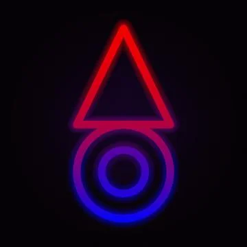 Arrow, cursor neon icon on dark background Stock Illustration