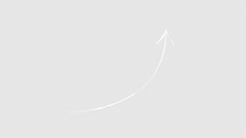 Arrow Curve Up Hand Drawn with Alpha Channel Stock Footage 315302879