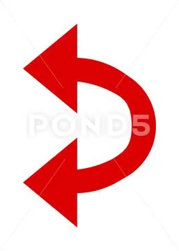 Arrow Curved with 2 Points PSD Template