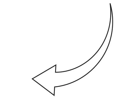 Arrow curved graph design element free hand drawing vector illustration Stock Illustration