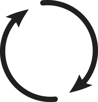 Arrow cycle sign, Refresh icon, Rotate Icon, arrow circle round Stock Illustration