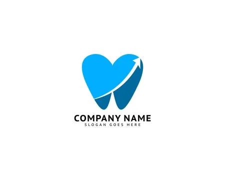 Arrow dental logo icon vector template Stock Illustration