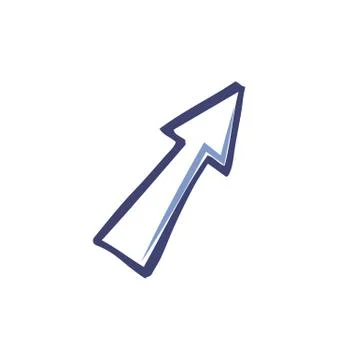 Arrow Design Arrowhead Forward Isolated Vector Stock Illustration