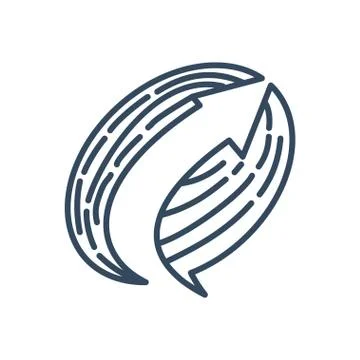 Arrow Design Up Direction collection Vector outline Stock Illustration