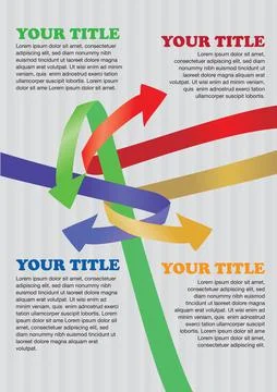 Arrow Design Page Layout Stock Illustration