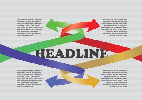 Arrow Design Page Layout 스톡 일러스트