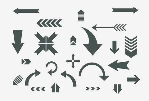 Arrow design set. Each element is grouped for easy editing.vector illustration Stock Illustration