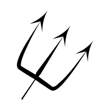 Arrow Devil sword bow archery Stock Illustration