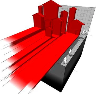 Arrow diagram Stock Illustration