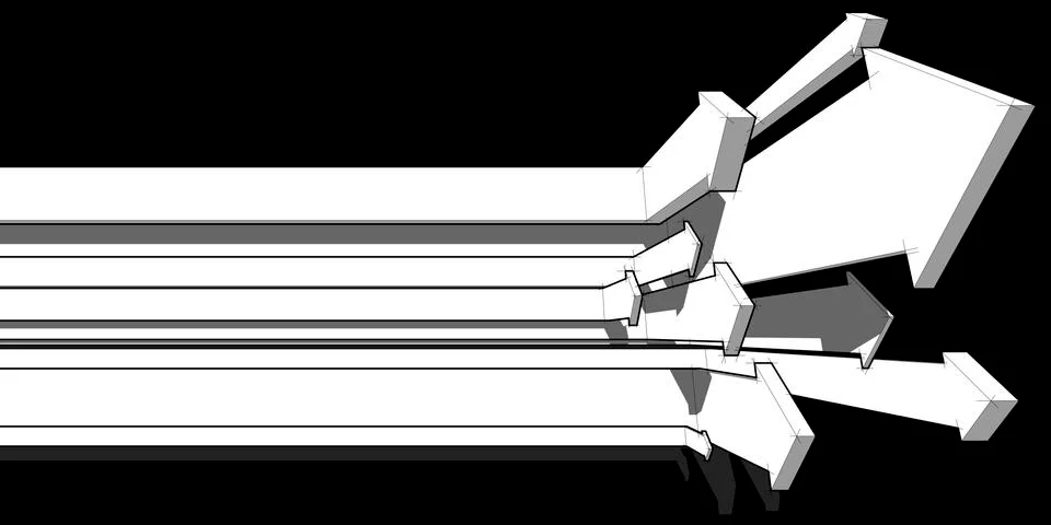 Arrow diagram Stock Illustration