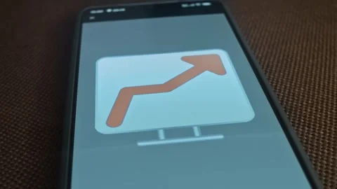 Arrow directed Upwards appears on screen, presentation Stock Footage 309561744