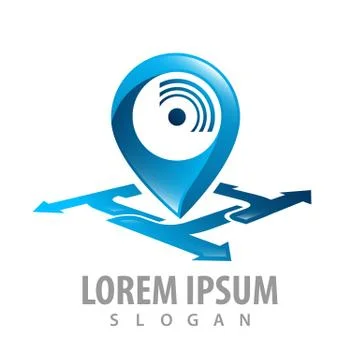 Arrow direction gps tracking concept design. Symbol graphic template element  Stock Illustration