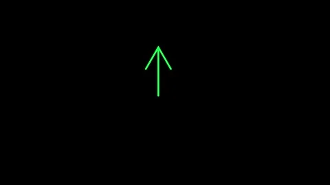 Up arrow direction icon animated video Stock Footage 292411977
