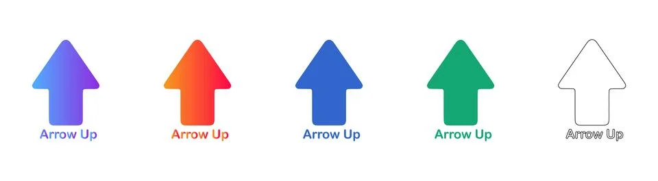 Arrow up direction icon for navigation and web interface 스톡 일러스트
