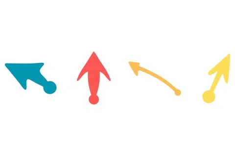 Arrow direction illustration design set Stock Illustration