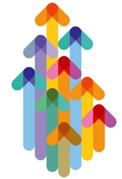 Arrow direction up, illustration Illustrazione stock