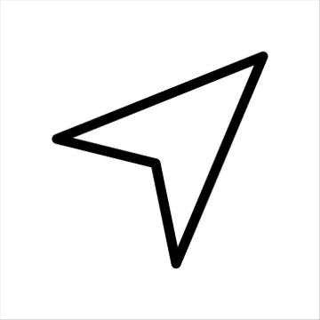 Arrow, direction, location, map, navigation icon 库存插图