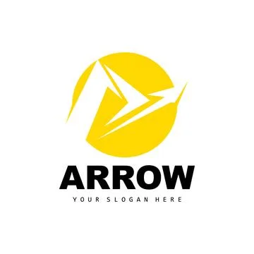Arrow Direction Logo, Directional Direction Vector Icon, A Letter Model Desig Stock Illustration