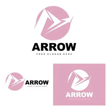 Arrow Direction Logo, Directional Direction Vector Icon, A Letter Model Desig Stock Illustration