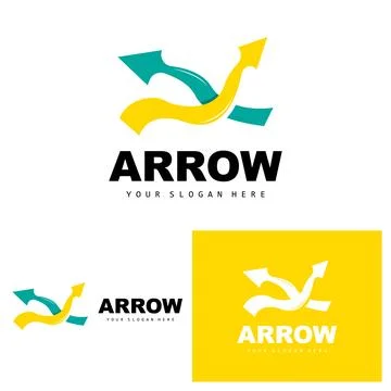 Arrow Direction Logo, Directional Direction Vector Icon, A Letter Model Desig Stock Illustration