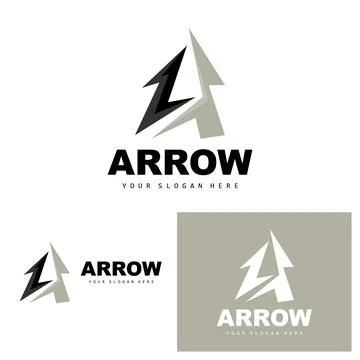 Arrow Direction Logo, Directional Direction Vector Icon, A Letter Model Desig Stock Illustration