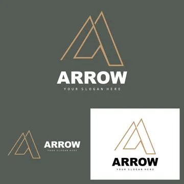 Arrow Direction Logo, Directional Direction Vector Icon, A Letter Model Desig Stock Illustration