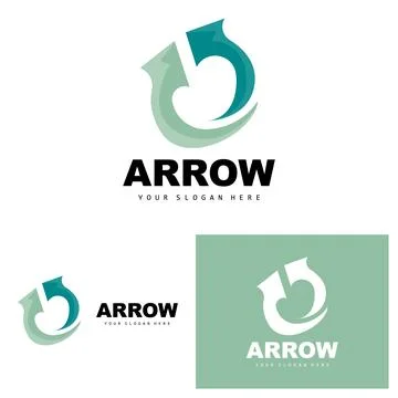 Arrow Direction Logo, Directional Direction Vector Icon, A Letter Model Desig Stock Illustration
