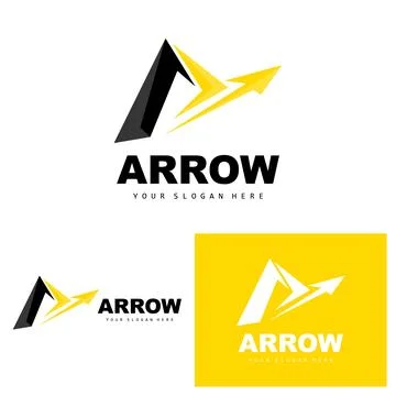 Arrow Direction Logo, Directional Direction Vector Icon, A Letter Model Desig Stock Illustration