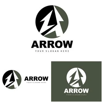 Arrow Direction Logo, Directional Direction Vector Icon, A Letter Model Desig Stock Illustration