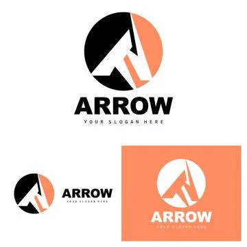 Arrow Direction Logo, Directional Direction Vector Icon, A Letter Model Desig Stock Illustration