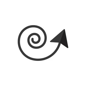 Arrow direction of movement, black arrow pointer landmark. Vector element Stock Illustration