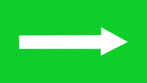 Arrow Direction Pointer Animation on Green Background Stock Footage 251230229