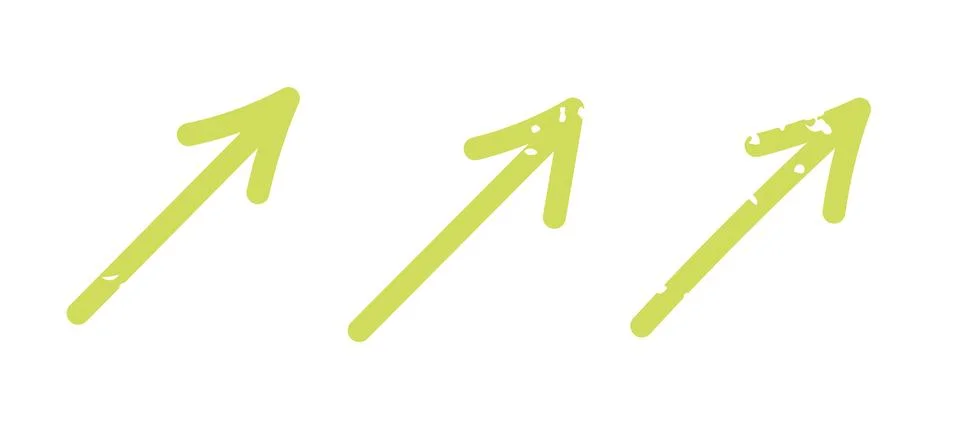 Arrow direction pointer hand drawn Stock Illustration