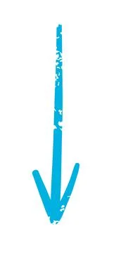 Arrow direction pointer hand drawn Illustrazione stock