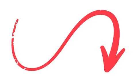 Arrow direction pointer hand drawn Stock Illustration