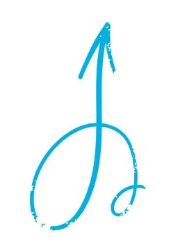 Arrow direction pointer hand drawn Stock Illustration