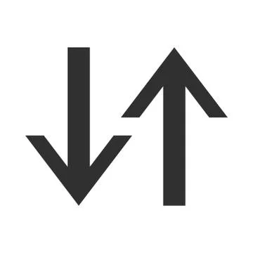 Arrow direction related icon, arrows point two sides silhouette style Stock Illustration