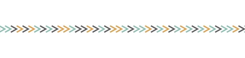Arrow Directional Pattern Border Design Stock Illustration