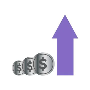 Arrow dollar icon Stock-Illustration