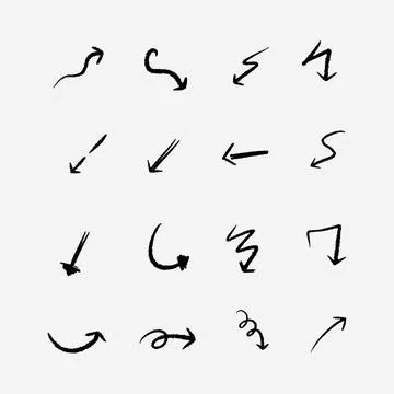 Arrow doodle line vector illustration Stock Illustration