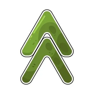 Arrow double up illustration Stock Illustration