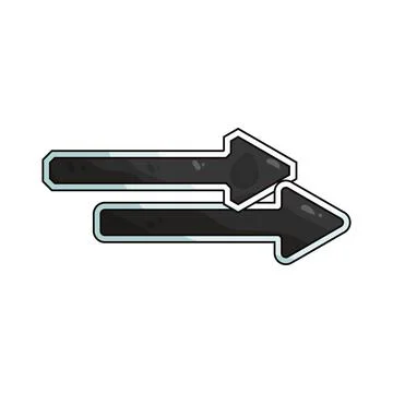 Arrow double illustration Stock Illustration
