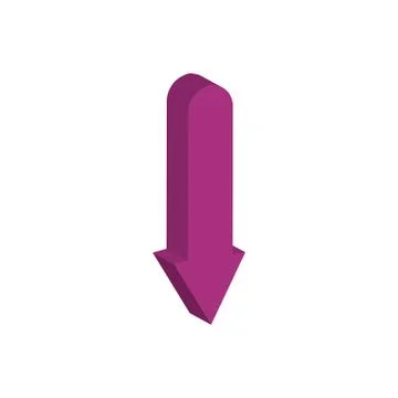 Arrow down 3d style icon Stock Illustration