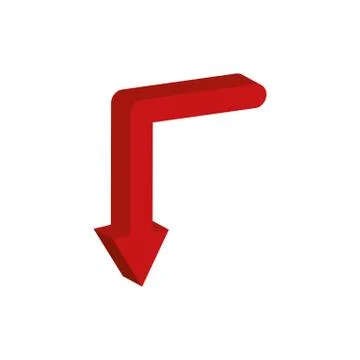 Arrow down 3d style icon Stock Illustration