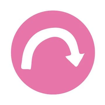 Arrow down and right direction block style Illustrazione stock