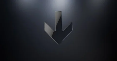 Arrow Down Black 3d Icon Stock Footage 69983339