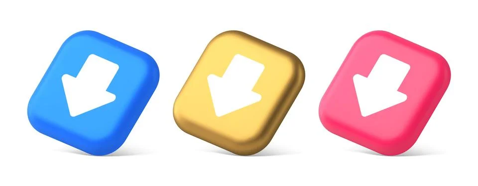 Arrow down button keyboard navigation pointer cyberspace downloading web ap.. イラスト素材