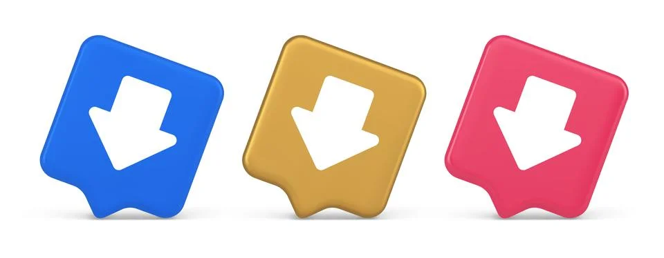 Arrow down button keyboard navigation pointer cyberspace downloading web ap.. Stockillustratie