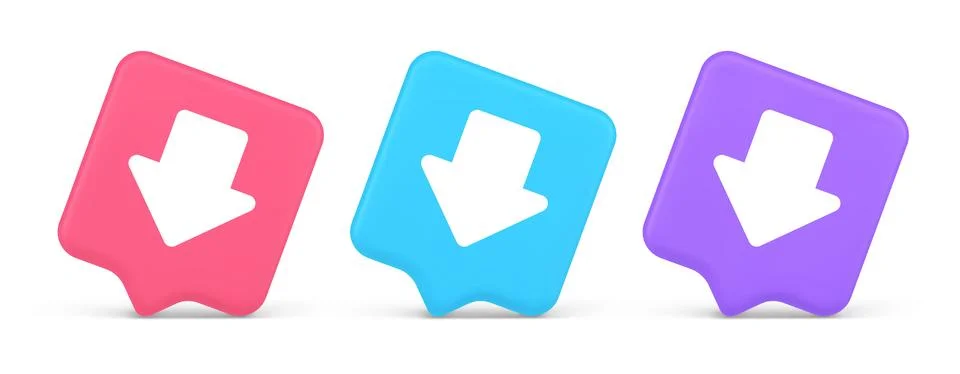 Arrow down button keyboard navigation pointer cyberspace downloading web ap.. イラスト素材