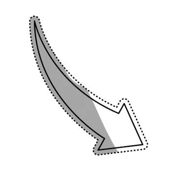 Arrow down decrease Stock Illustration